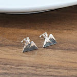 Sterling Silver Mountain Earrings