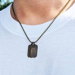 Men's Personalized Small Dog Tag Necklace