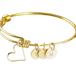 Heart and Initial Bracelet