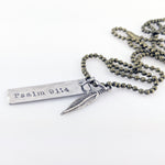 Psalm 91 Feather Necklace