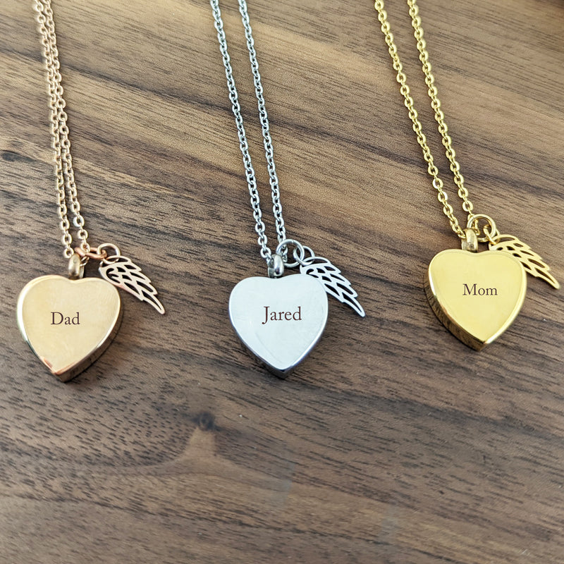 Personalized Urn Heart Necklace