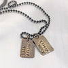 Men's Small Vintage Style Dog Tag Necklace