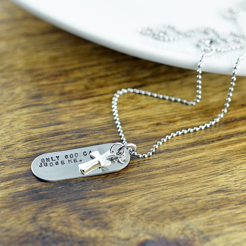 Small Personalized Dog Tag Name Necklace