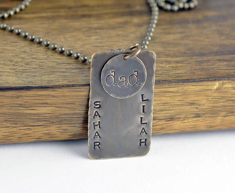 Father's Day Personalized Dog Tag Necklace