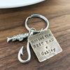 'Hooked on the Best Daddy' Keychain
