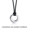 Black Cremation Washer Urn Necklace