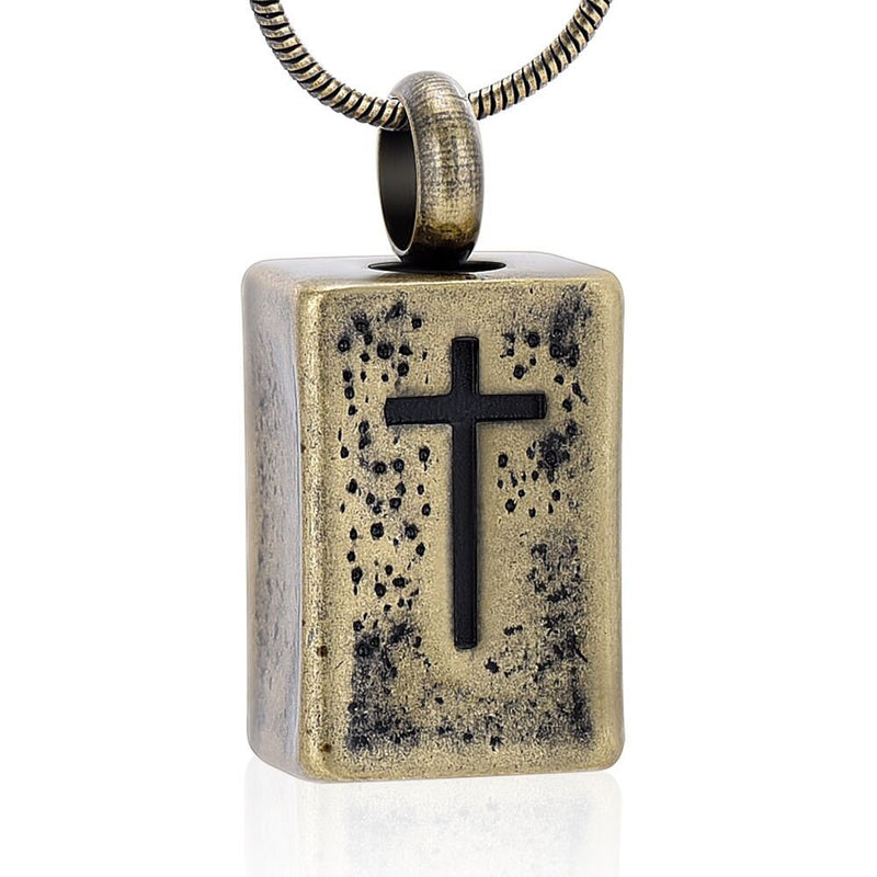 Cremation Cross Necklace for Ashes