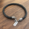 Personalized Men's Initial Leather Bracelet