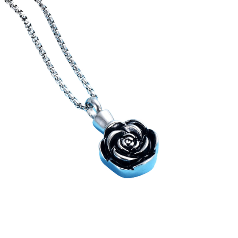 Rose Flower Urn Necklace