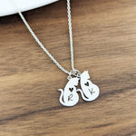 Personalized Cat Charm Necklace