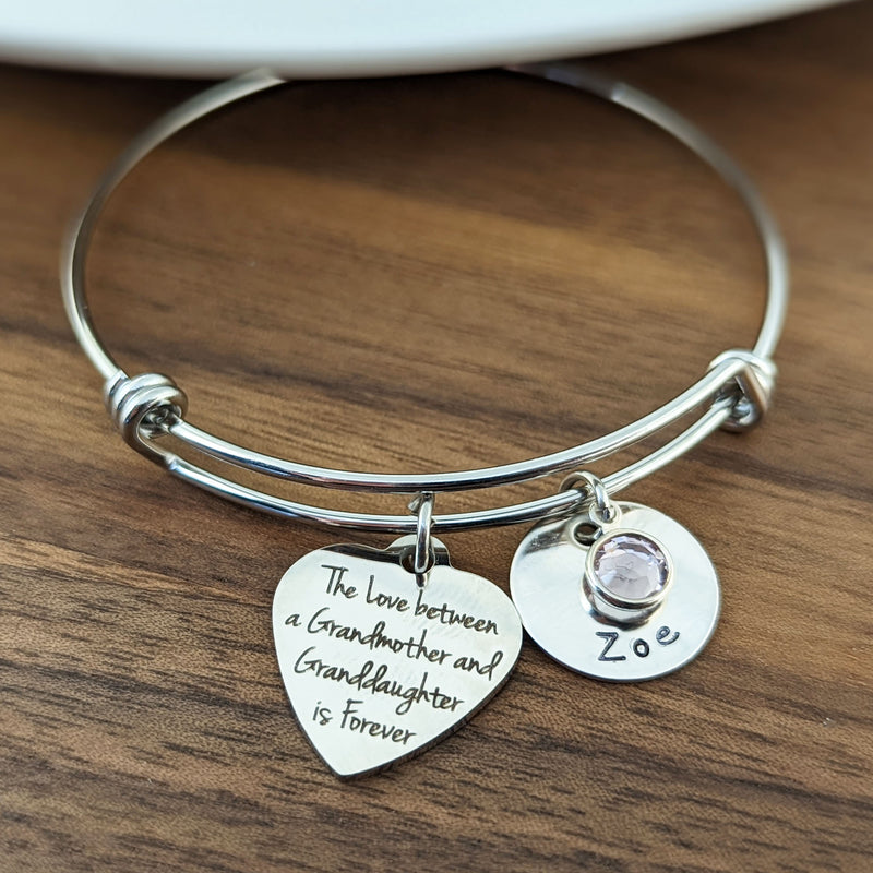 The Love Between A Grandmother and Granddaughter Is Forever Bracelet