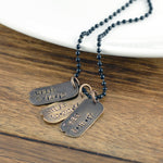 Men's Personalized Small Dog Tag Necklace